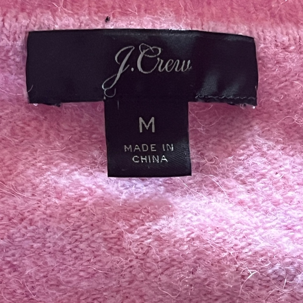 J. Crew Pink Pullover V Neck Sweater Medium - Picture 3 of 3